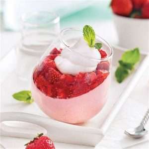 Mousse aux fraises et chocolat blanc